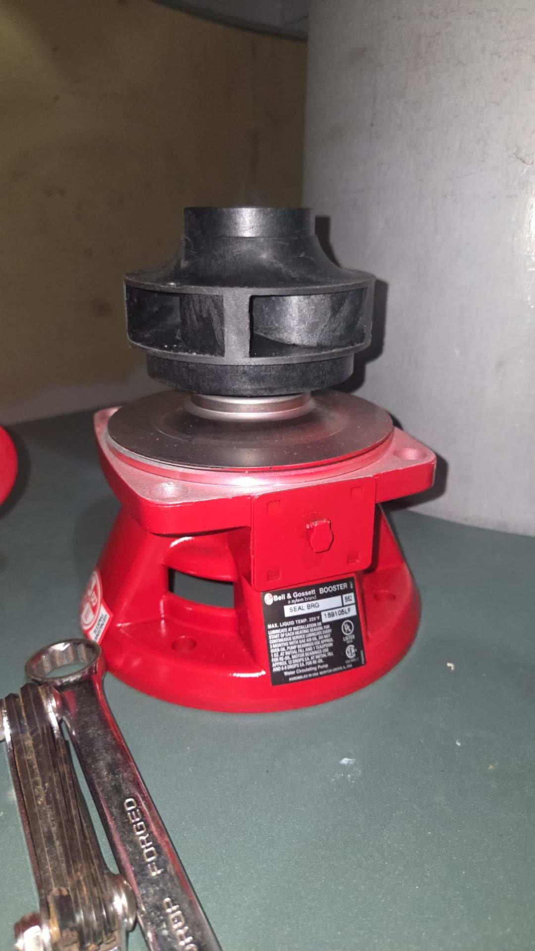 Replacement impeller assembly fitted to the circulation pump