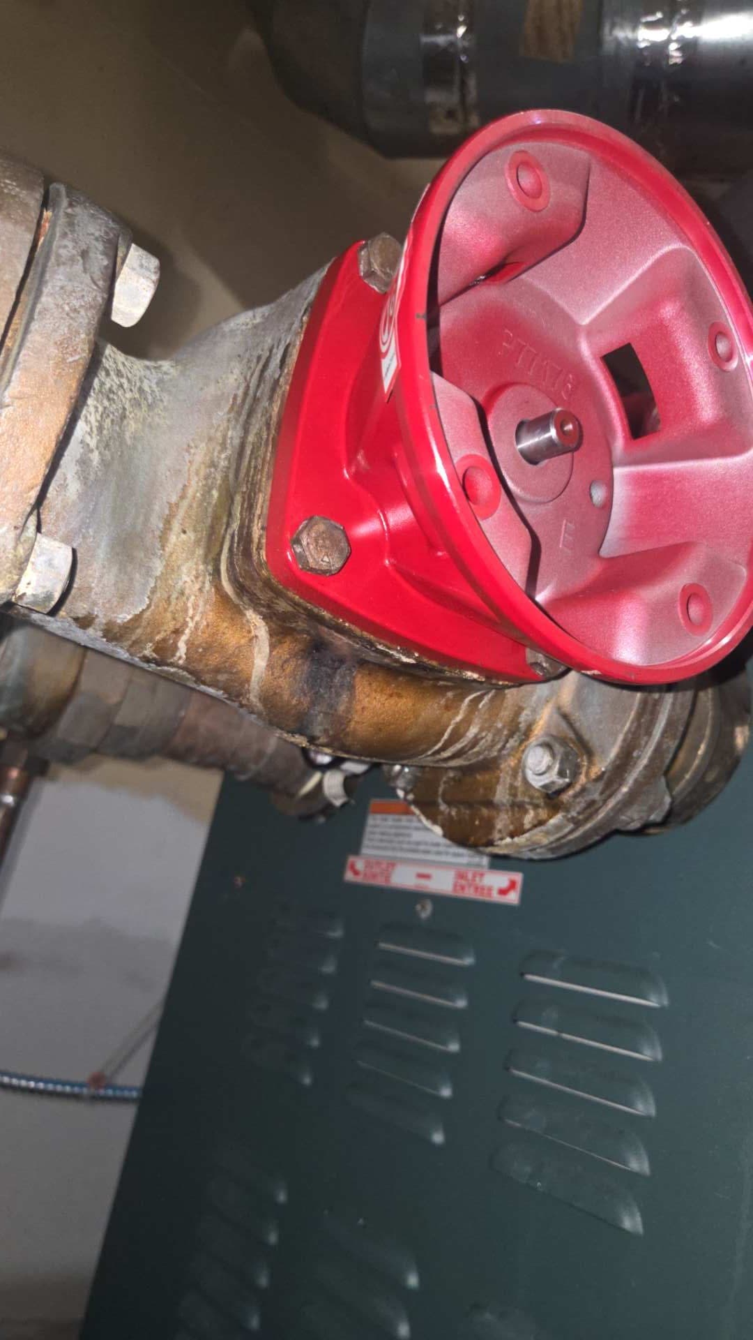 Replacement volute installed on a boiler circulation pump at a multi-unit strata property