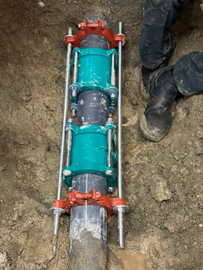 Water Main & Leak Repairs in progress