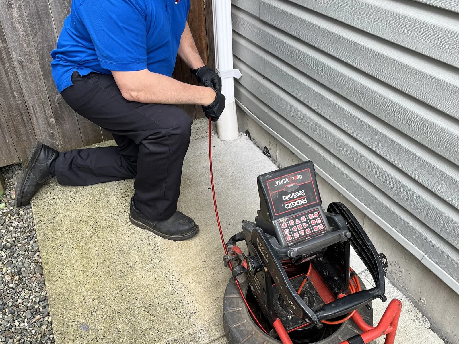 Drain Cleaning & Diagnostics in progress